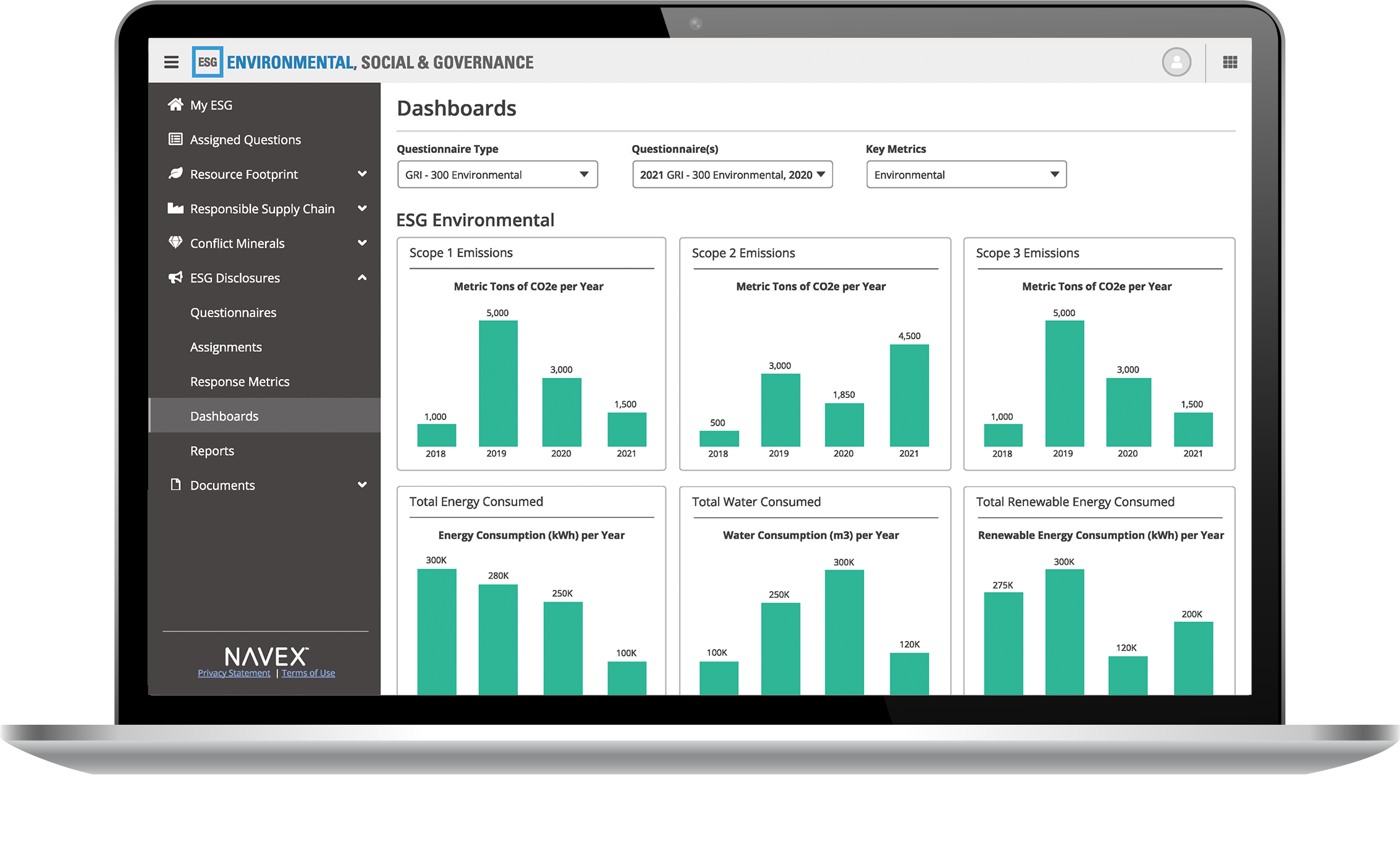 screenshot of NAVEX ESG